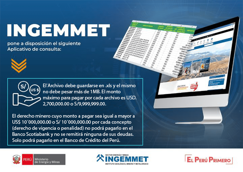 INGEMMET publica Acceso Simplificado al Padrón Minero Nacional 2025: Consulta y Pago en Línea Disponibles»