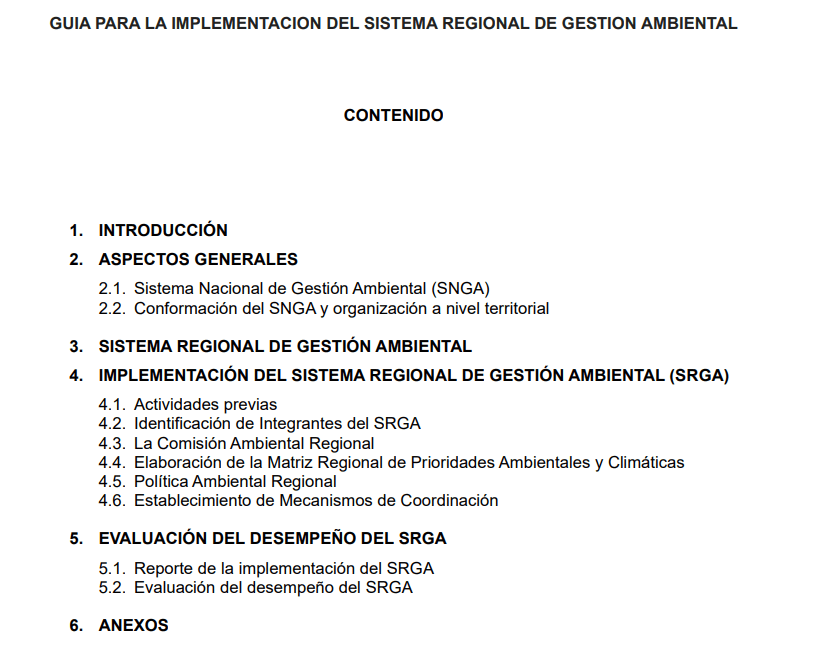 Descargue aquí: «Guía para la implementación del Sistema Regional de Gestión Ambiental»