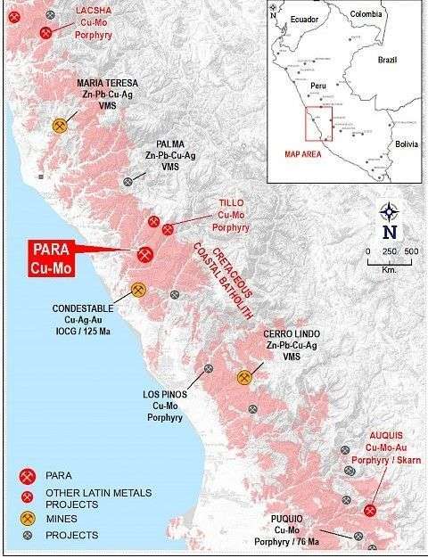 Latin Metals Inc. y Vale firman acuerdo para impulsar proyecto