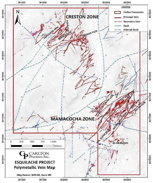 Carlton Precious Inc. Anuncia Resultados Sobresalientes de Muestreo en el Proyecto Esquilache, Perú.